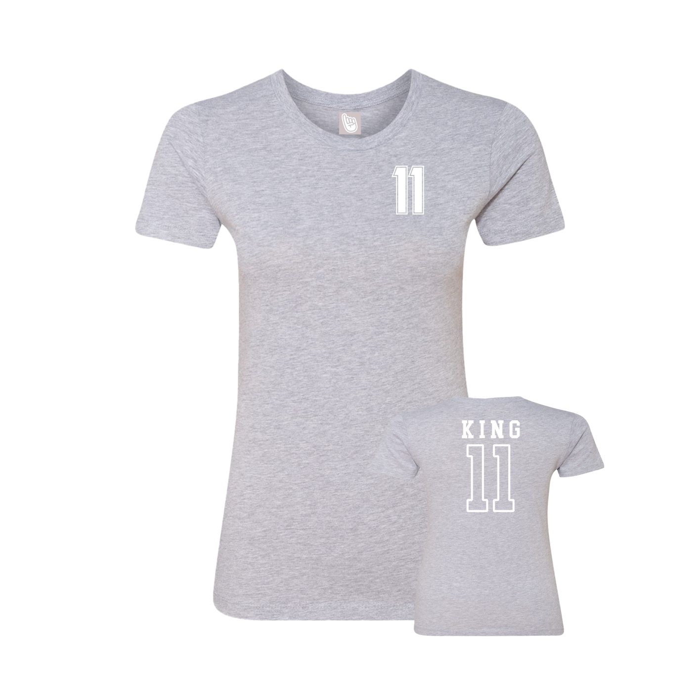 Womens Tee — Chest Back in Grey