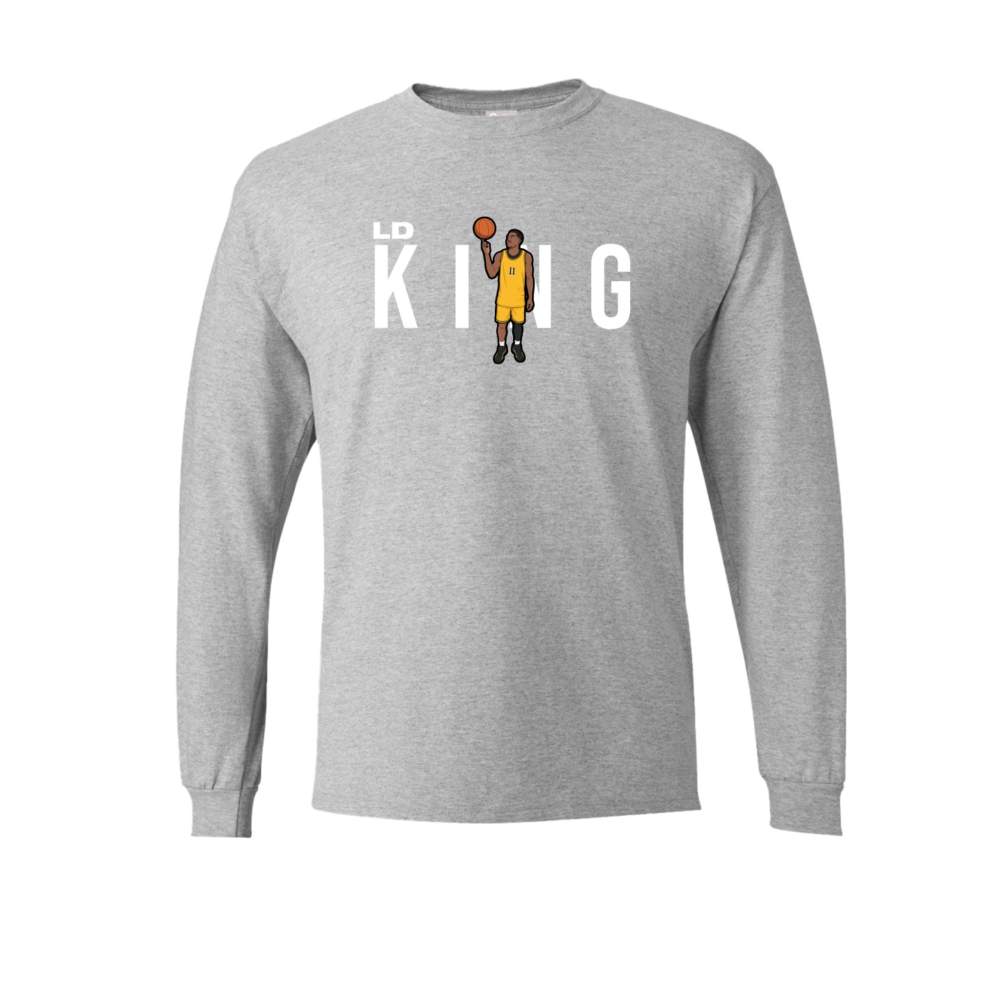 Long Sleeve Tee — Player Name in Grey