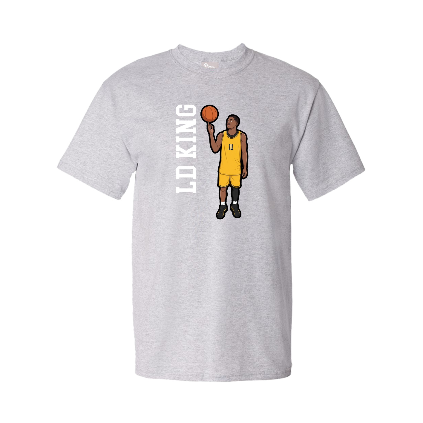 Tee — Name Vertical in Grey