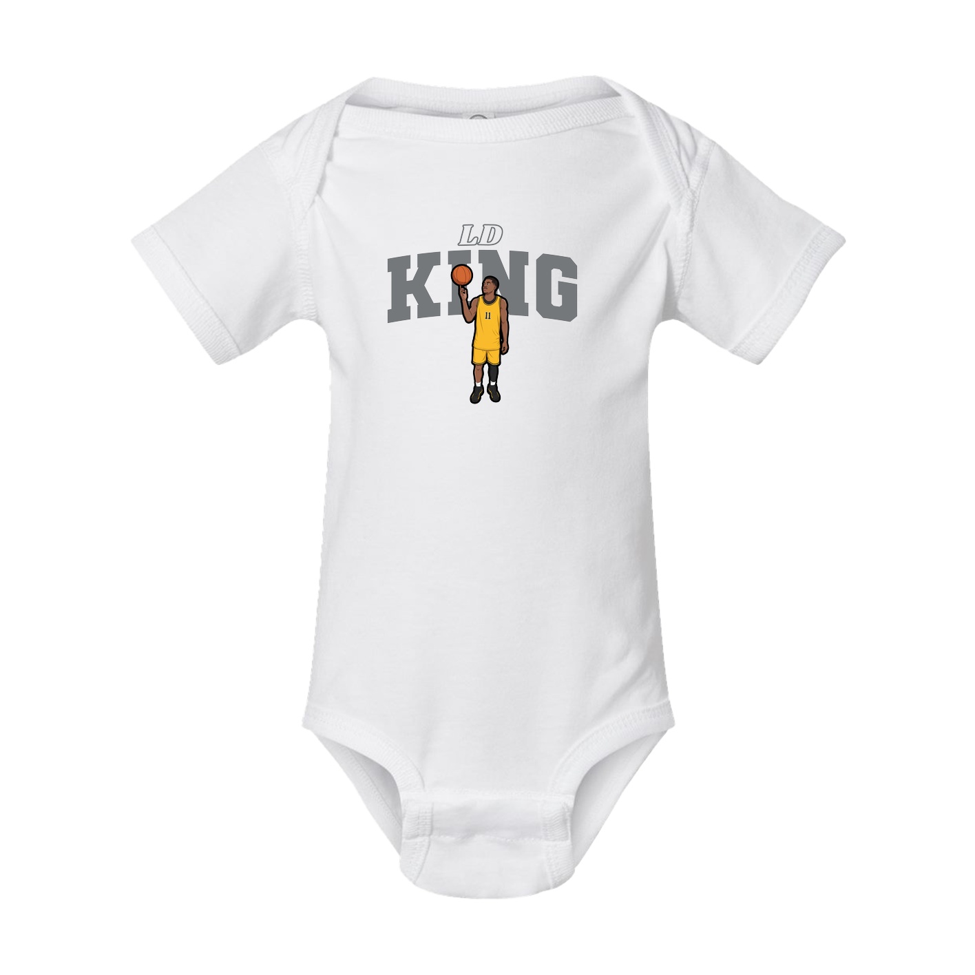 Baby Onesie — Name Arch in White