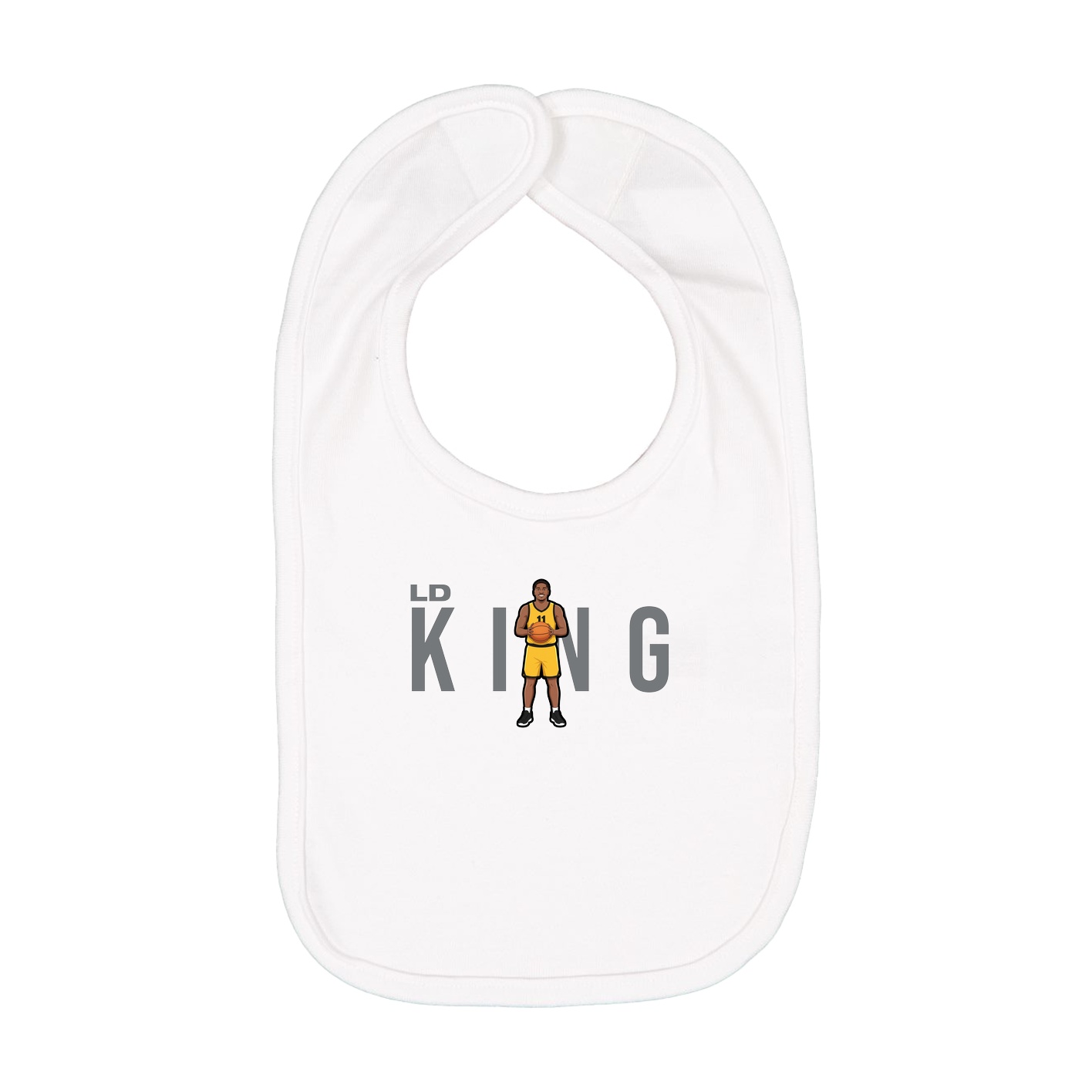 Infant Bib — Player Name in White