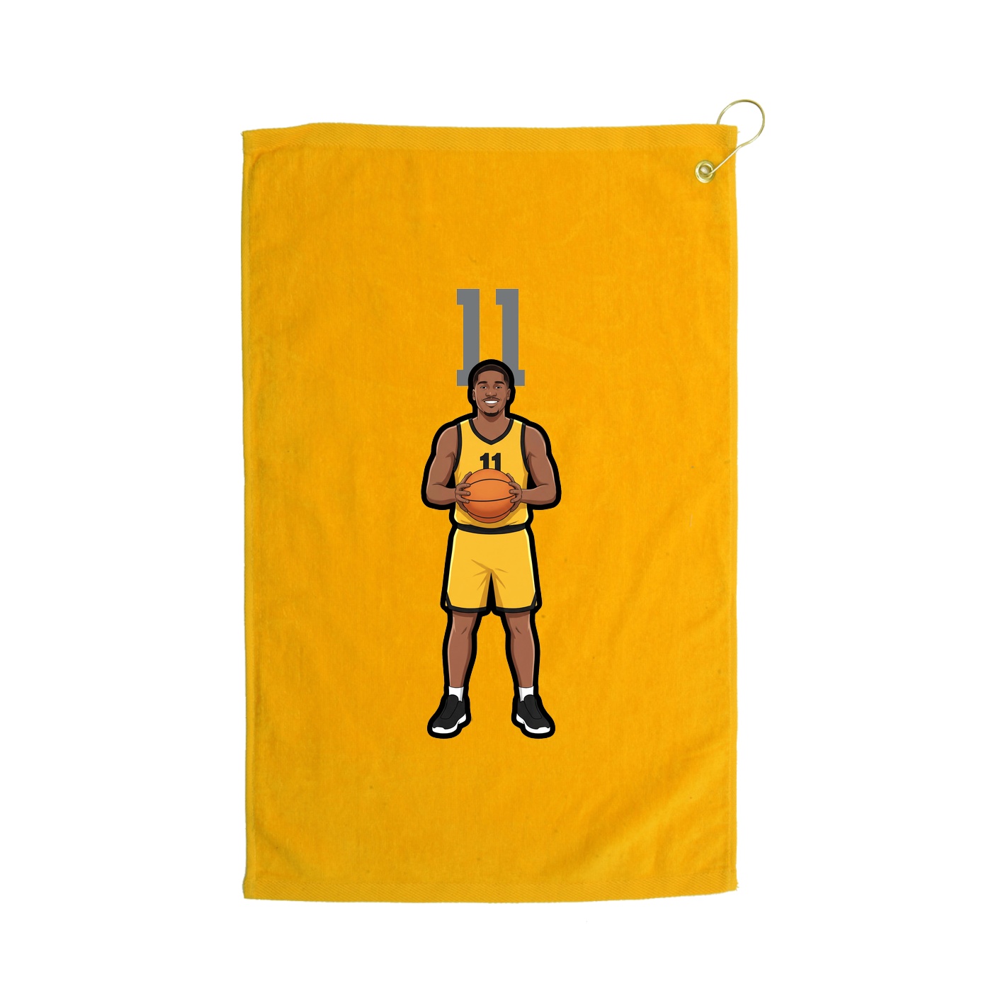 Golf Towel — Number Top in Gold