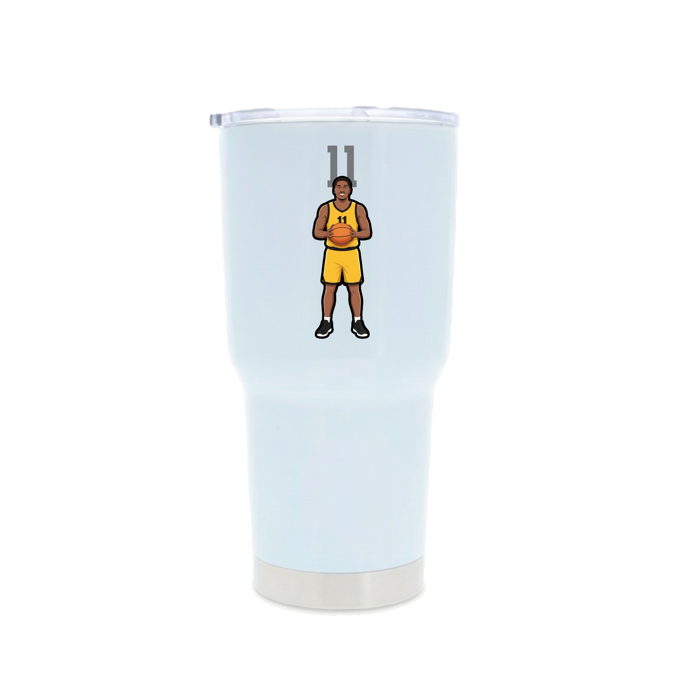 30oz Stainless Steel Tumbler — Number Top in White