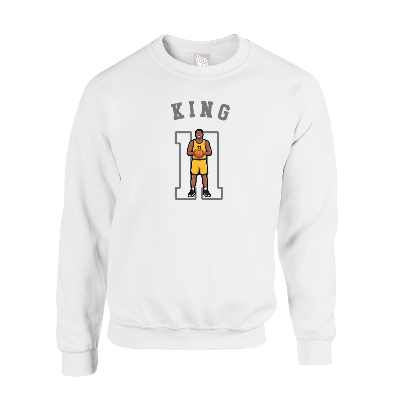 Fleece Crew — Shirsey Arch in White
