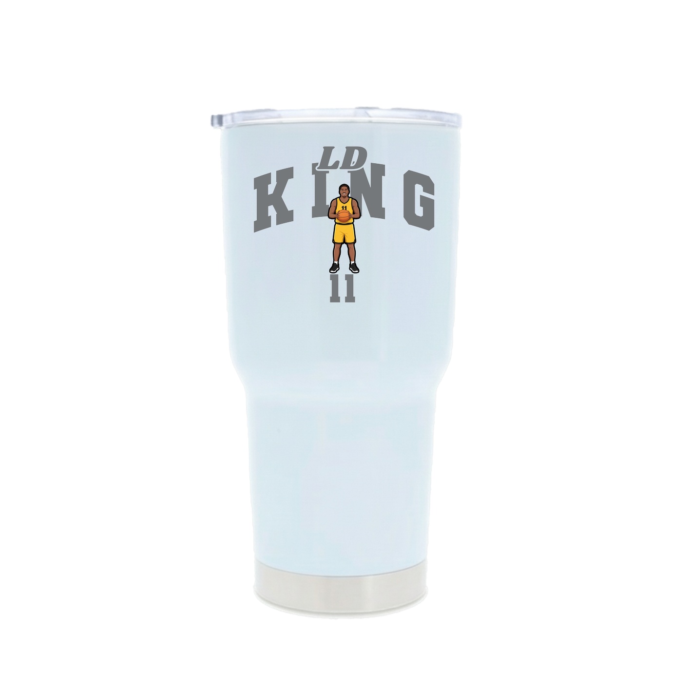30oz Stainless Steel Tumbler — Signature Arch in White