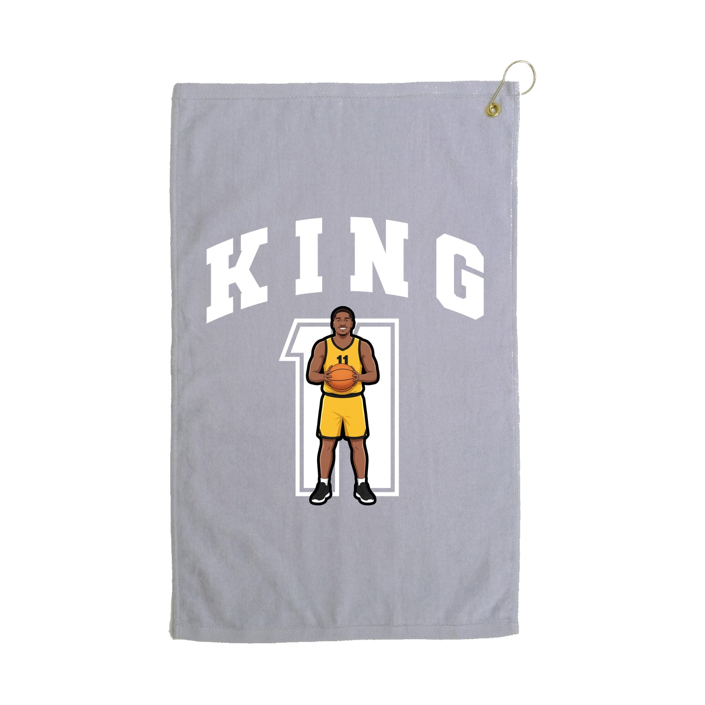 Golf Towel — Number in Grey