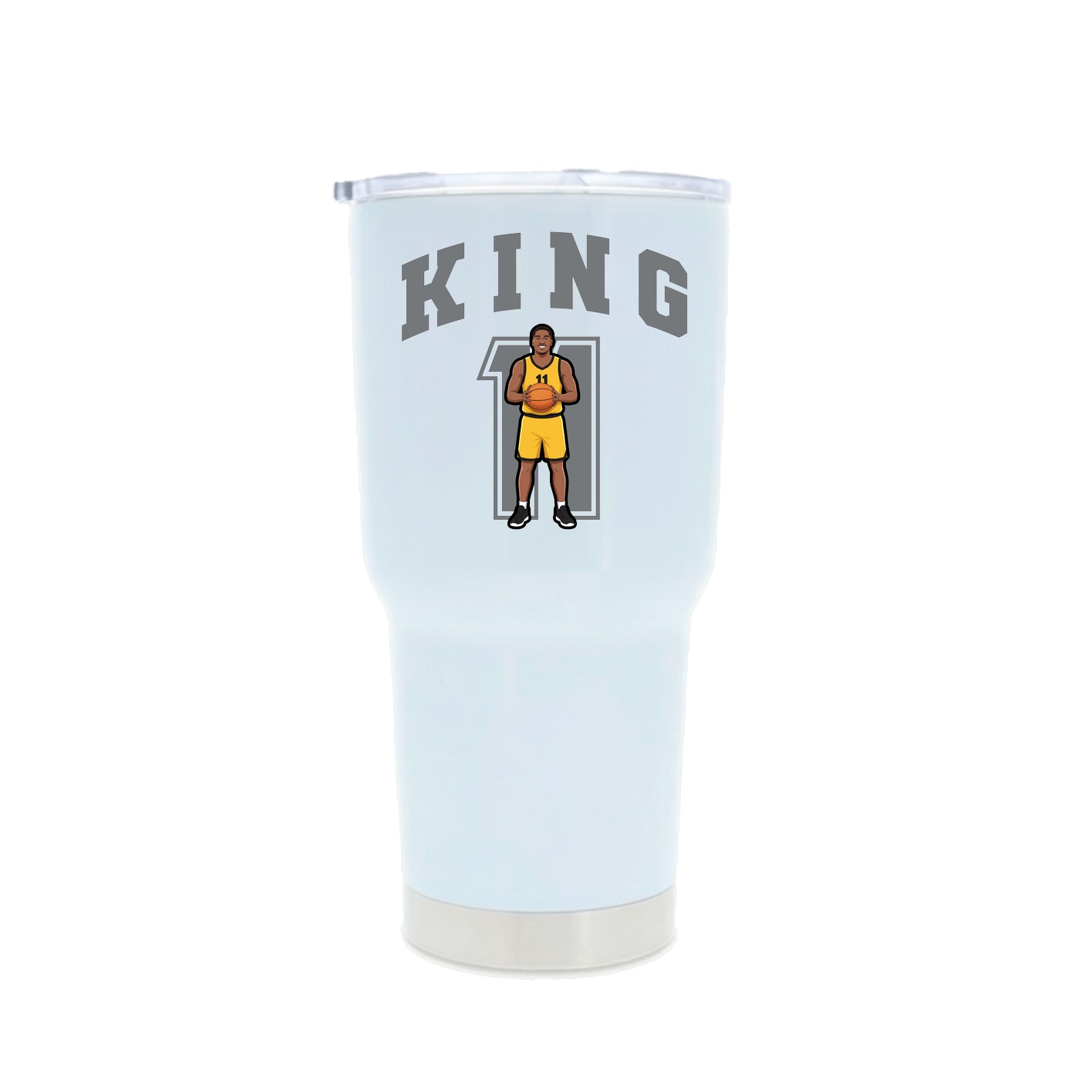 30oz Stainless Steel Tumbler — Number in White