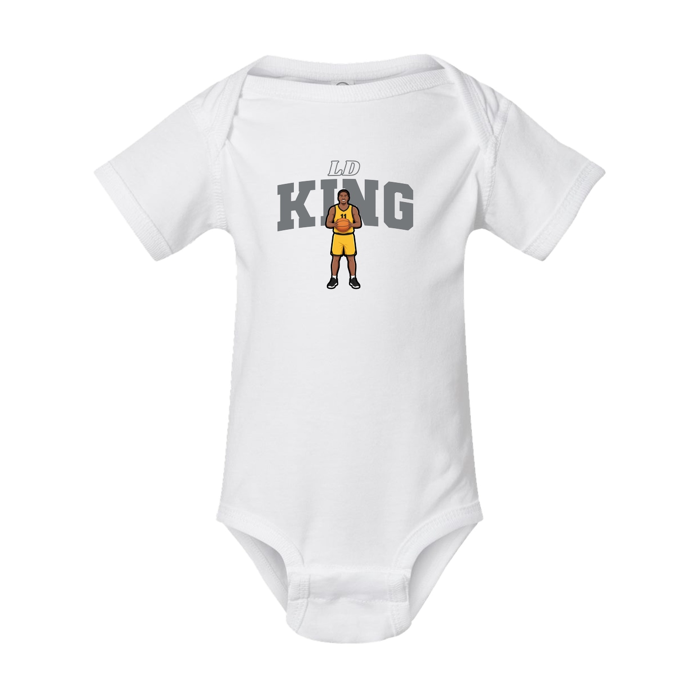 Baby Onesie — Name Arch in White