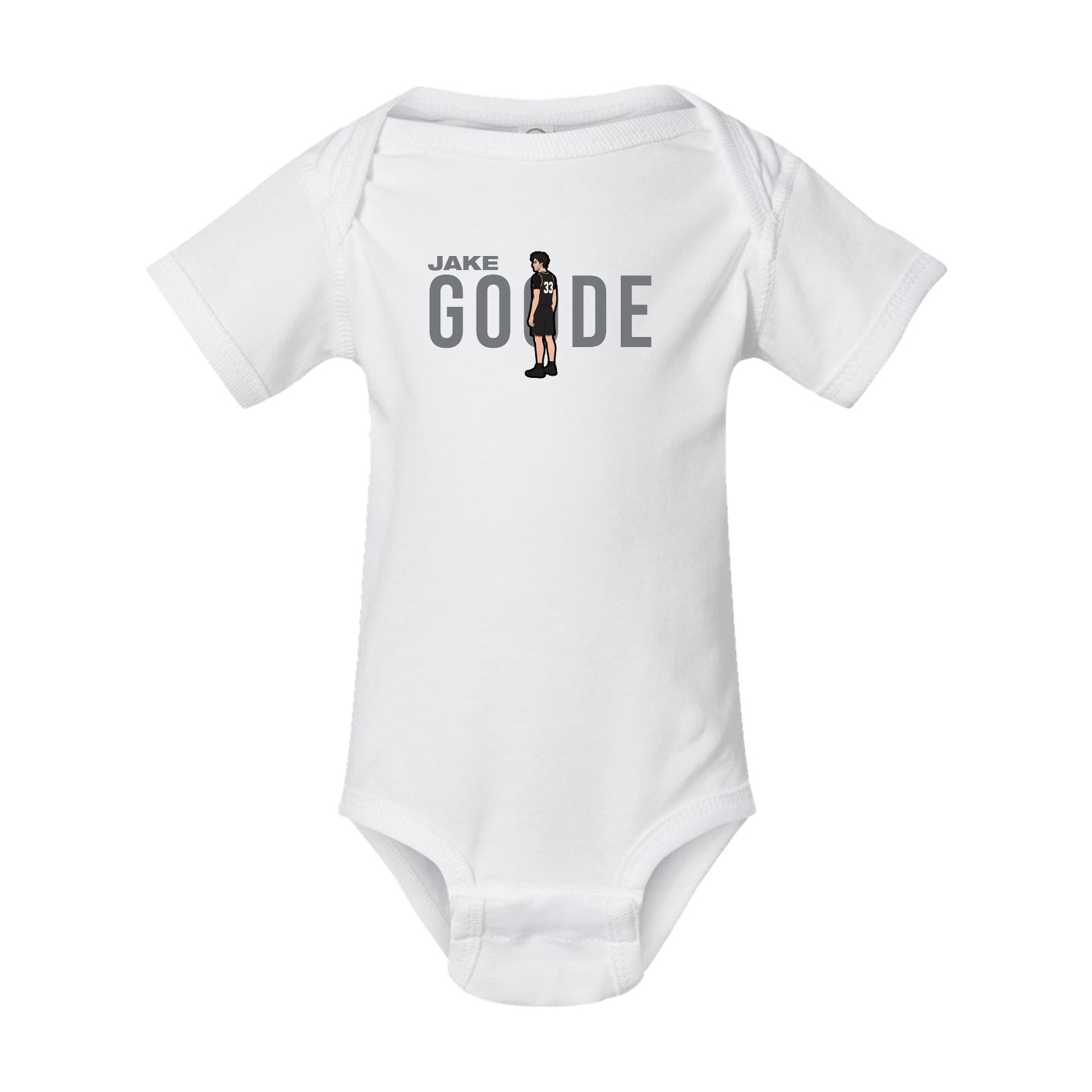 Baby Onesie — Player Name in White