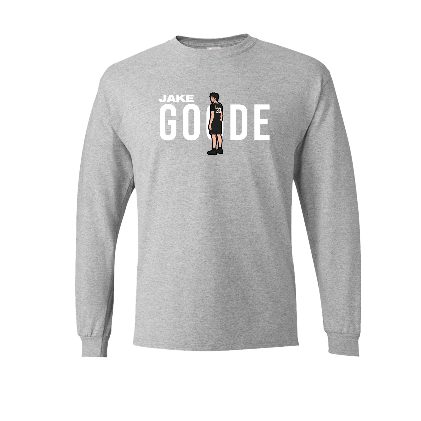 Long Sleeve Tee — Player Name in Grey