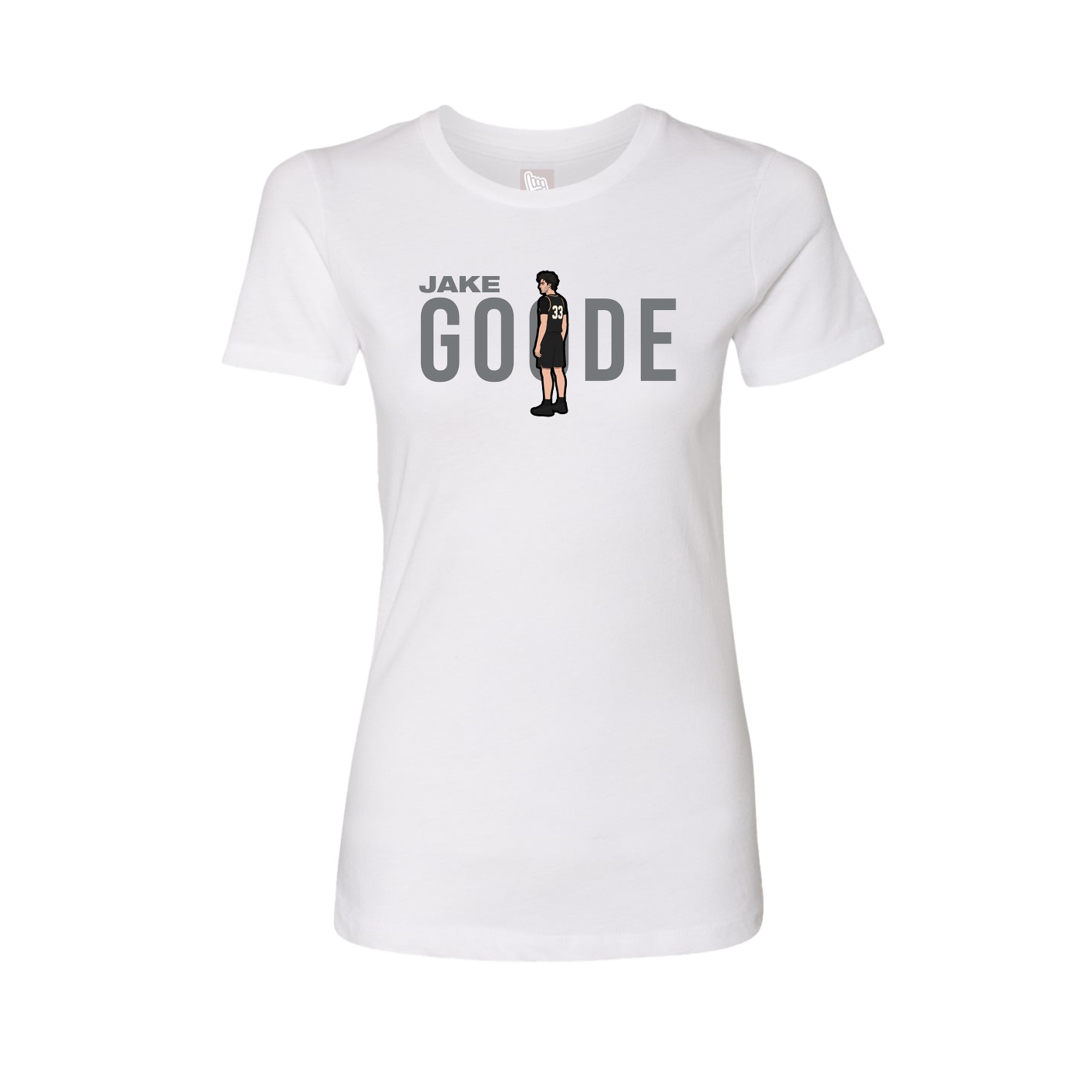 Fitted Women's Tee — Player Name in White