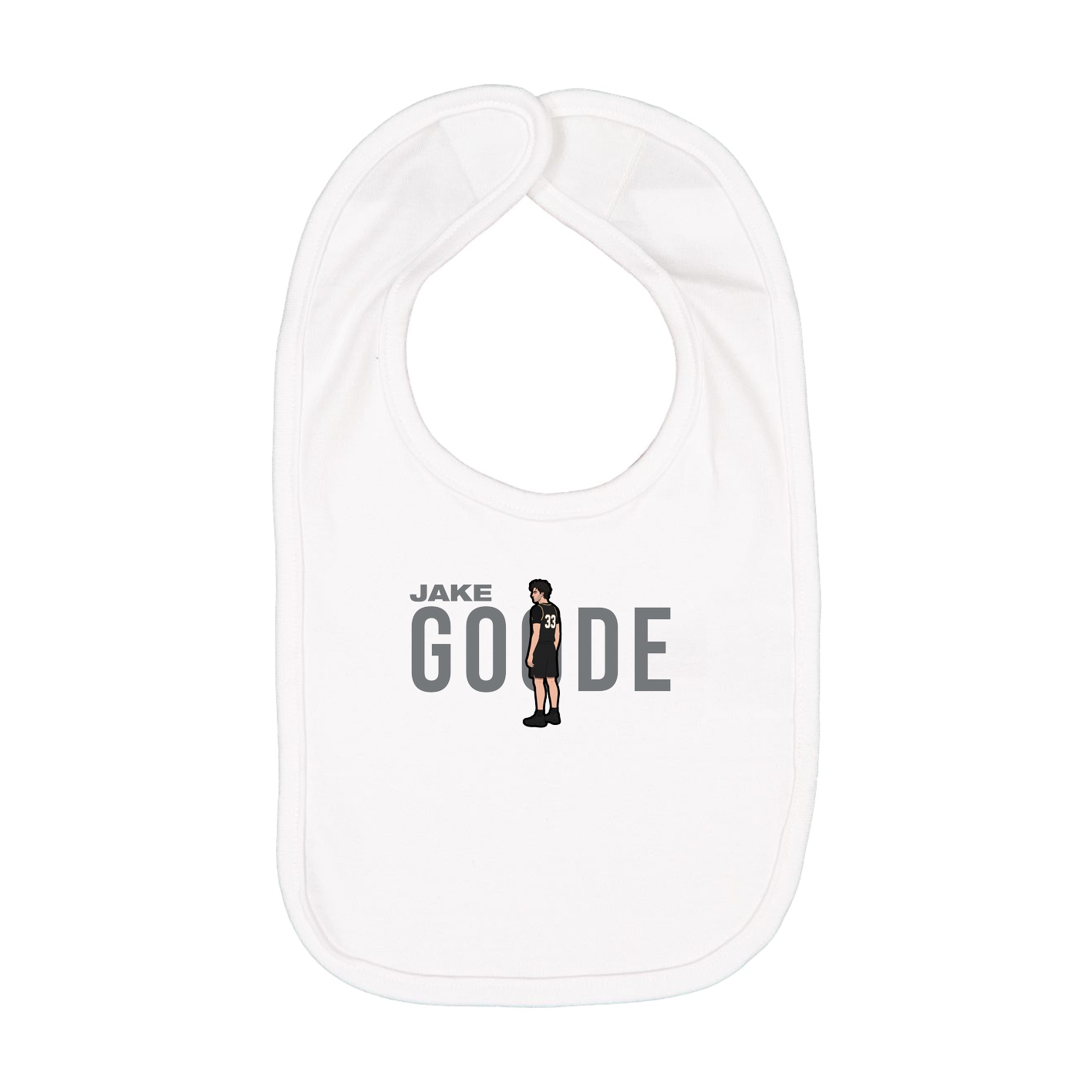 Infant Bib — Player Name in White