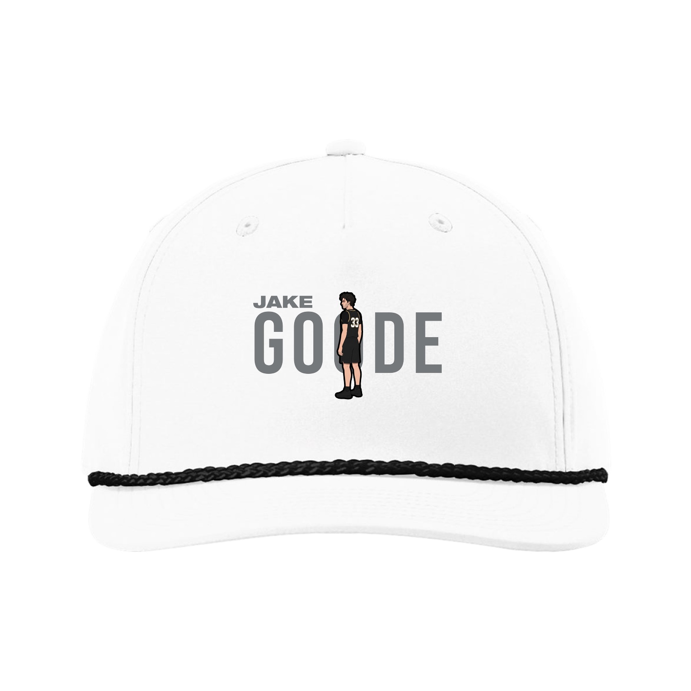 Five-Panel Classic Rope Cap — Player Name in White