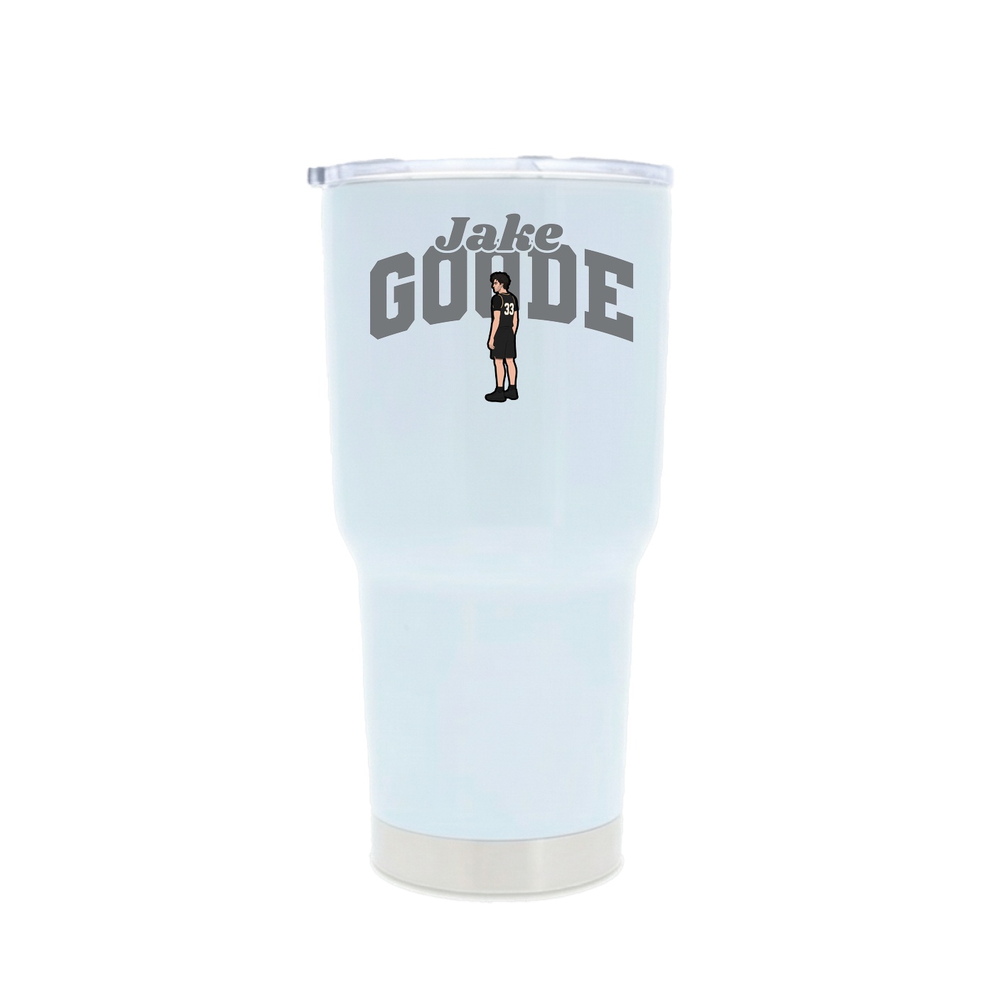 30oz Stainless Steel Tumbler — Signature Arch in White