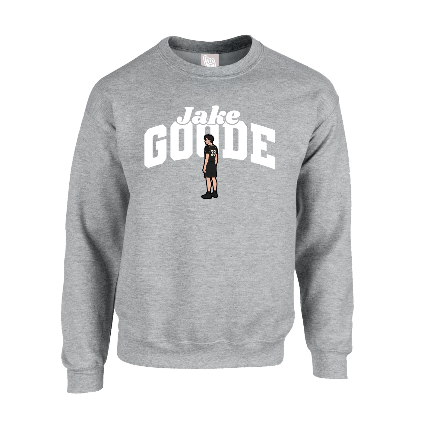 Fleece Crew — Signature Arch in Grey
