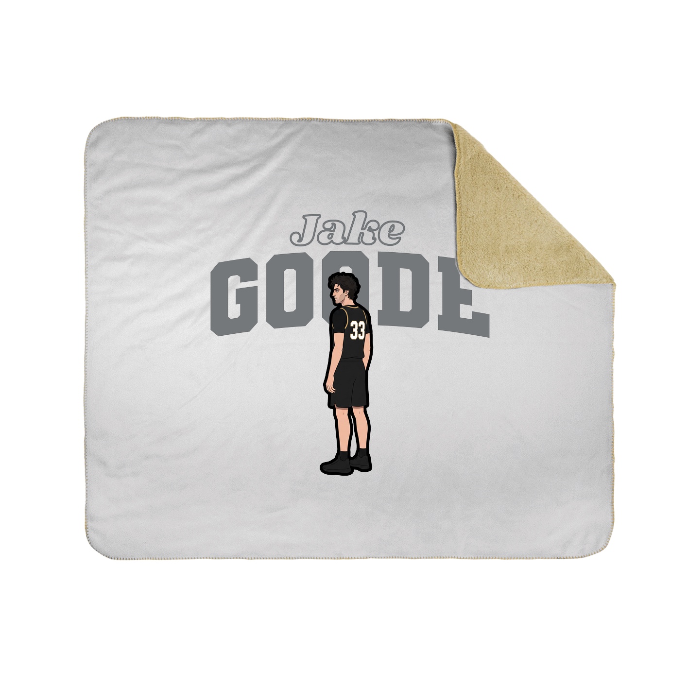 Throw Blanket — Name Arch in White