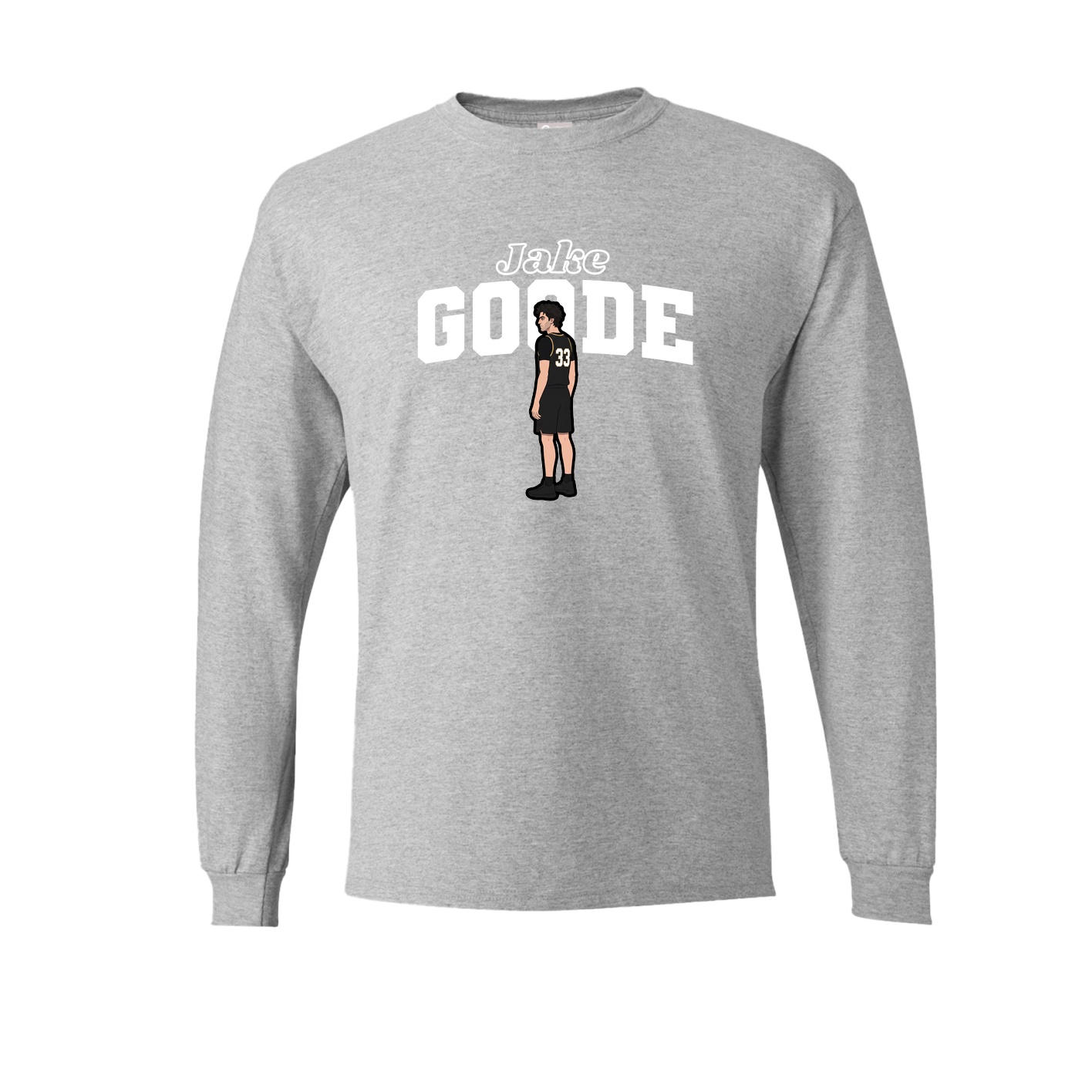 Long Sleeve Tee — Name Arch in Grey