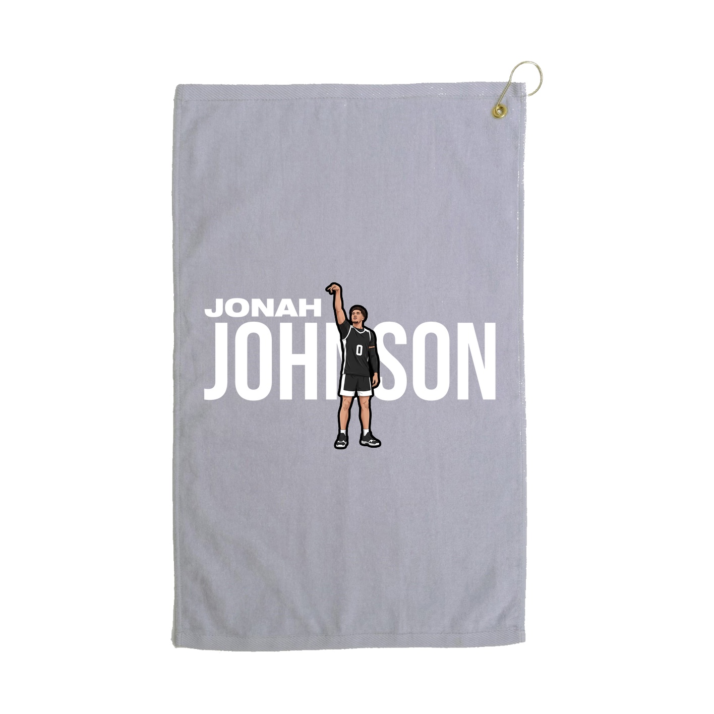 Golf Towel — Player Name in Grey