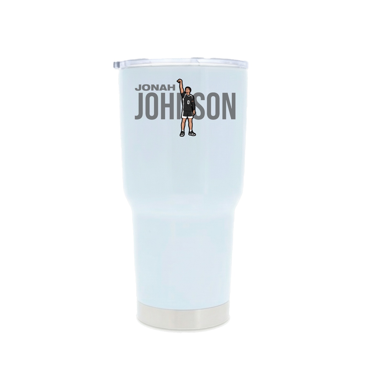 30oz Stainless Steel Tumbler — Player Name in White