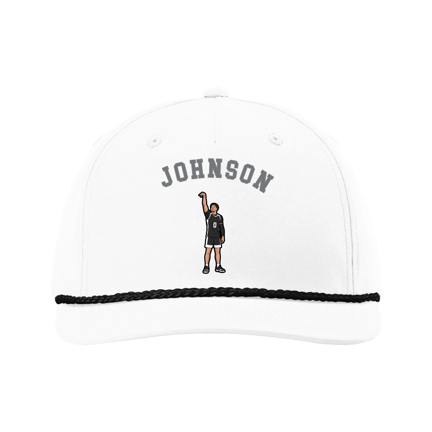 Five-Panel Classic Rope Cap — Shirsey Arch in White
