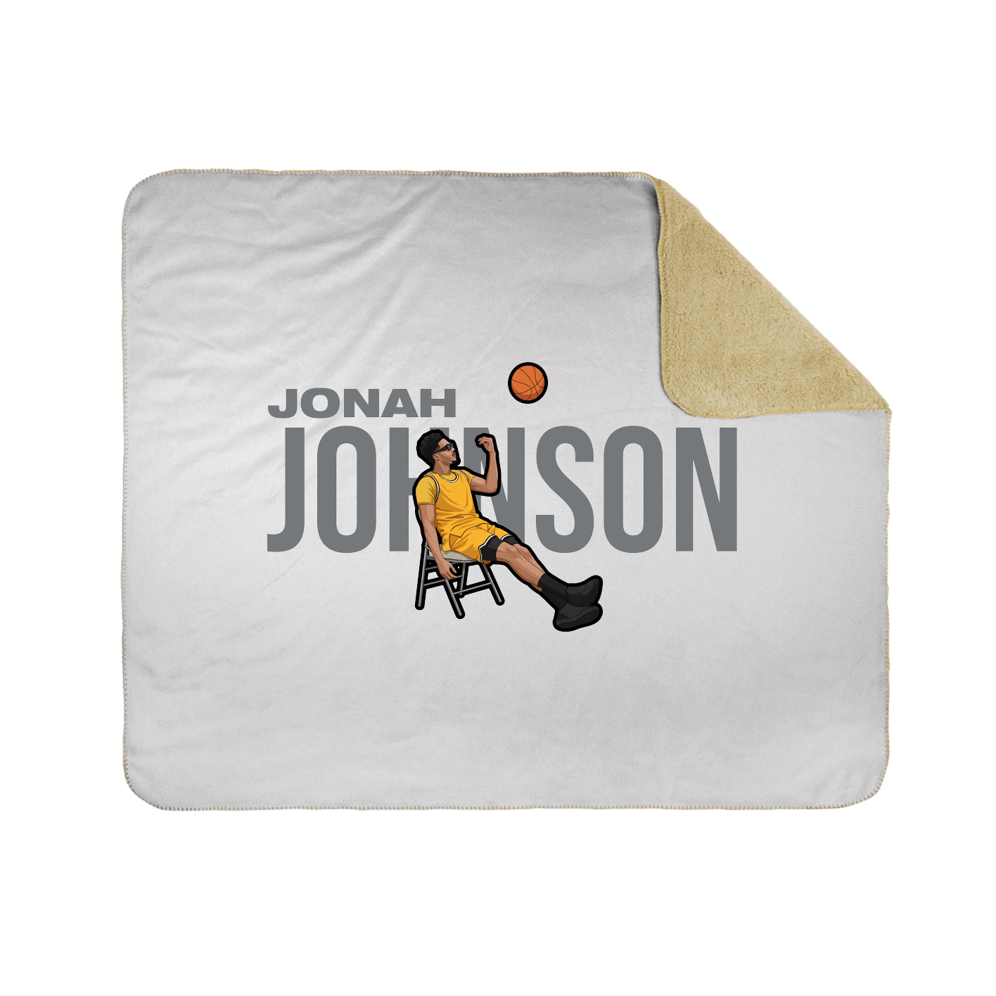 Throw Blanket — Player Name in White