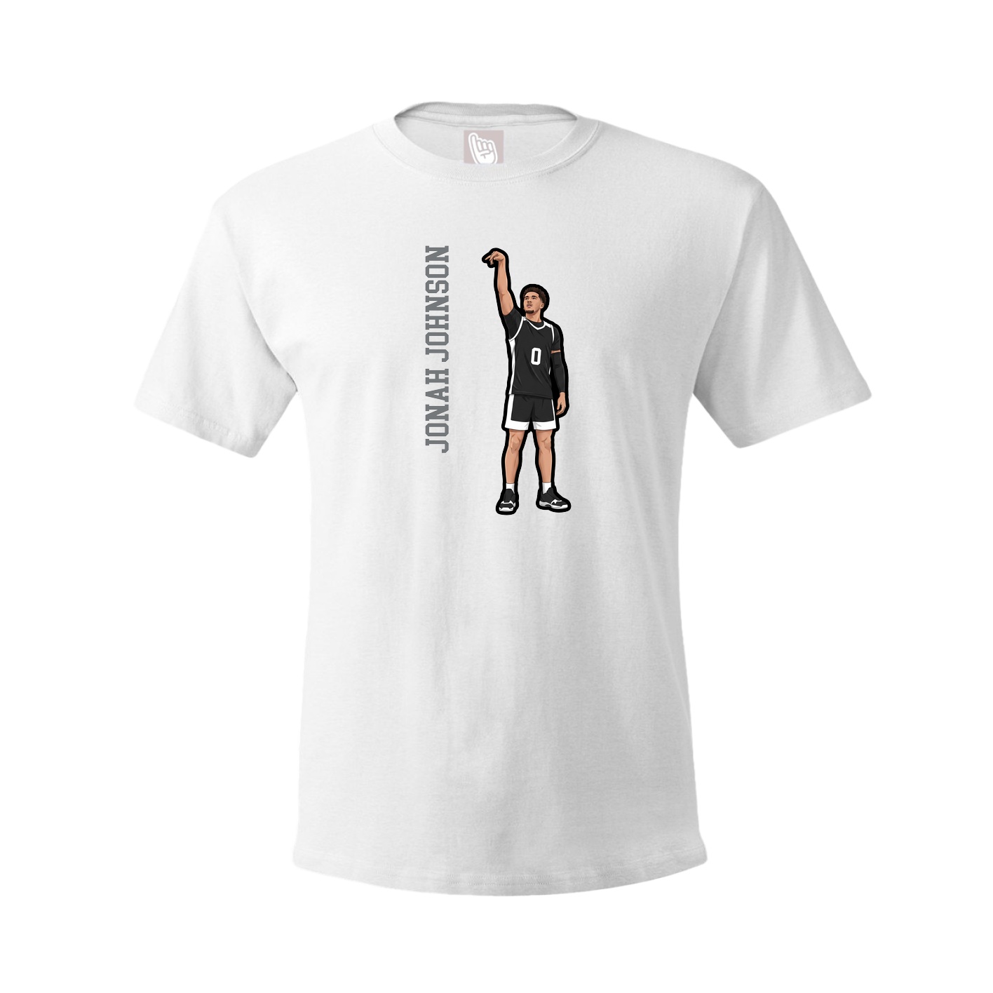 Tee — Name Vertical in White