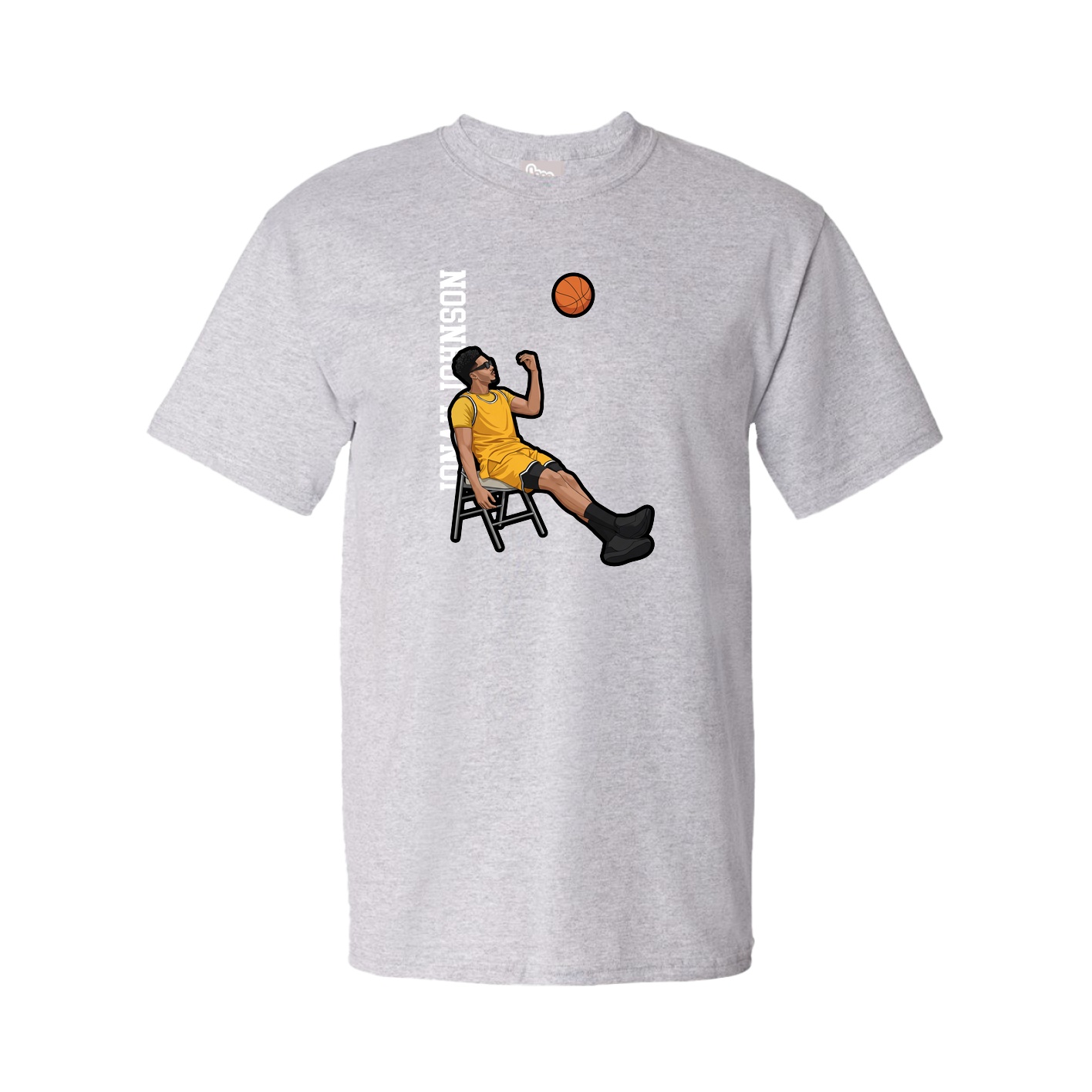 Tee — Name Vertical in Grey