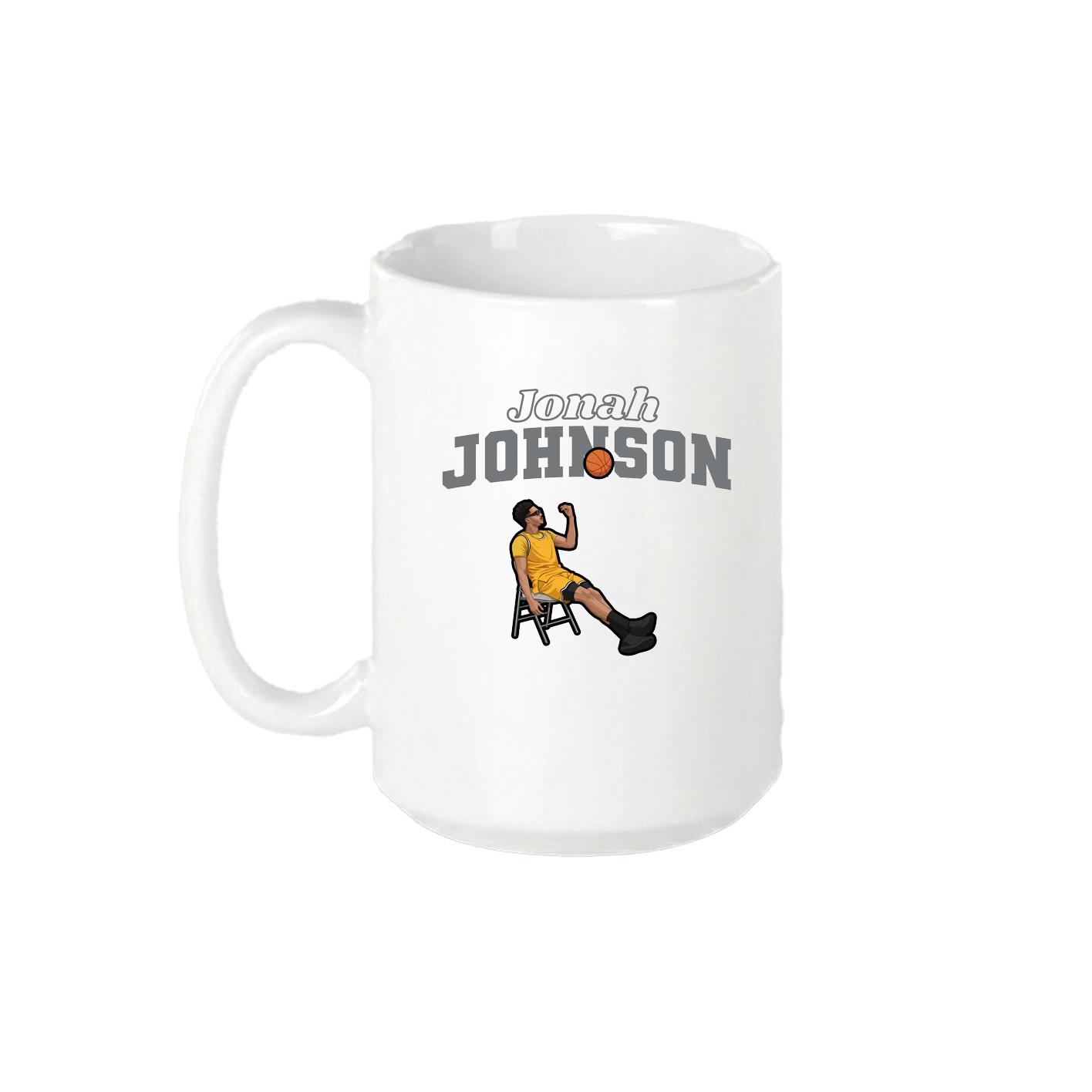 15oz Coffee Mug — Name Arch in White