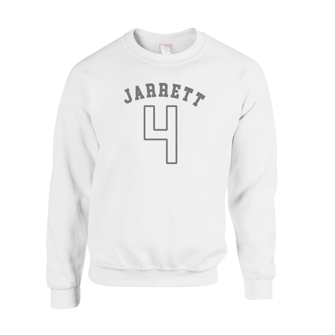 Fleece Crew — Shirsey Arch in White