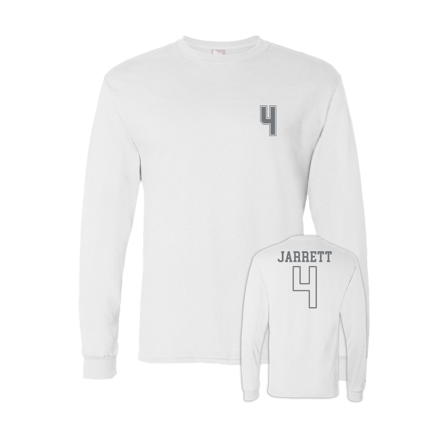Long Sleeve Tee — Chest Back in White