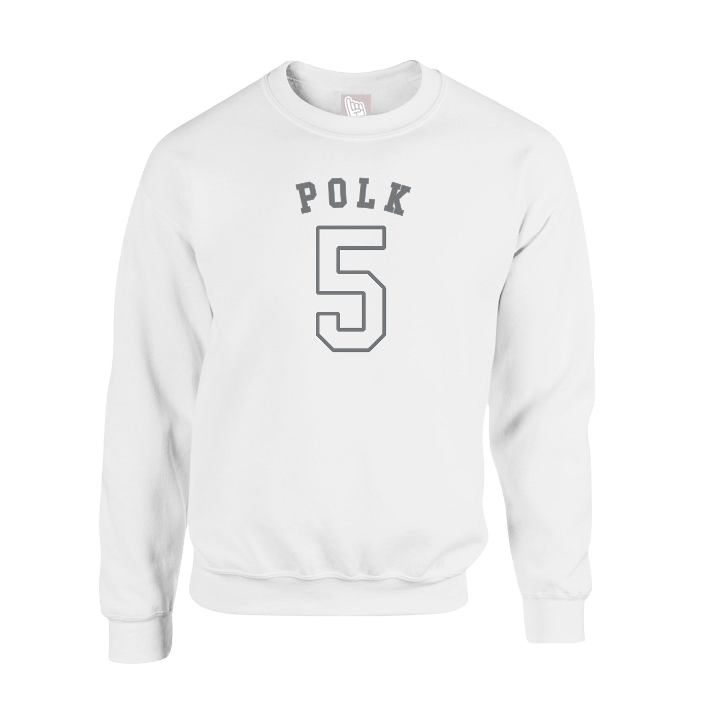 Fleece Crew — Shirsey Arch in White