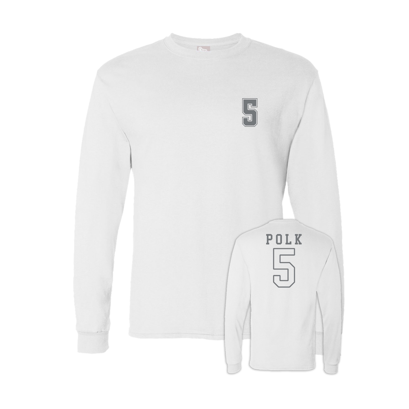 Long Sleeve Tee — Chest Back in White