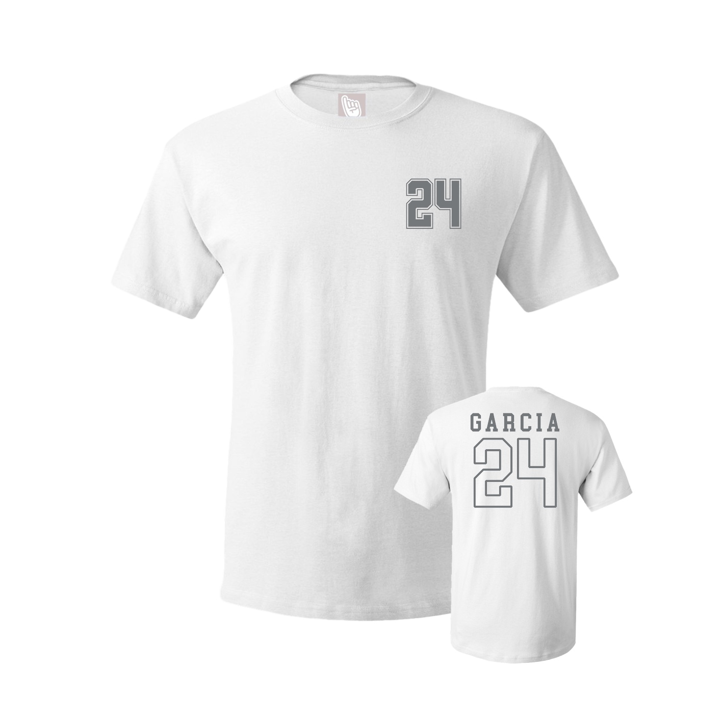Youth Tee — Chest Back in White