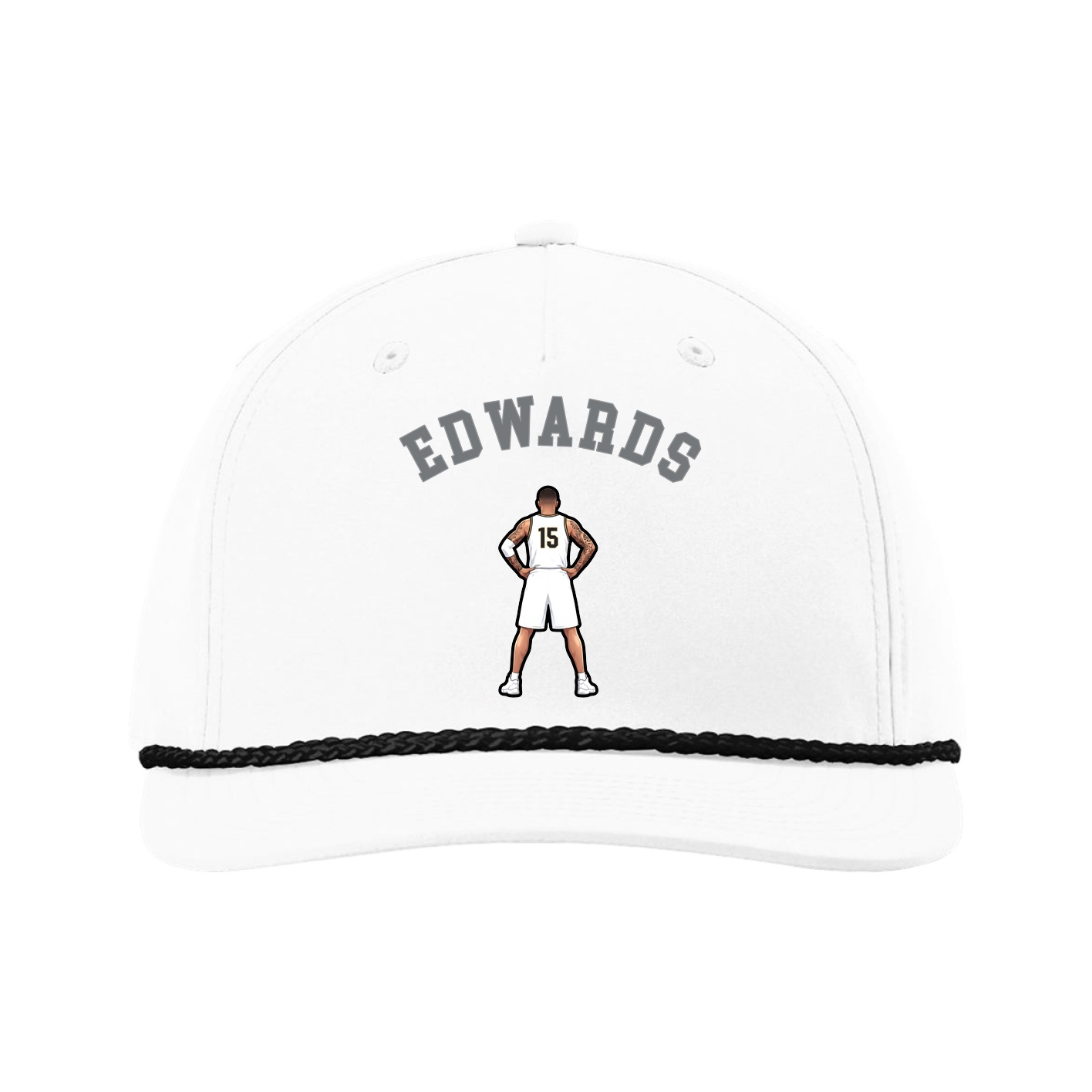 Five-Panel Classic Rope Cap — Shirsey Arch in White