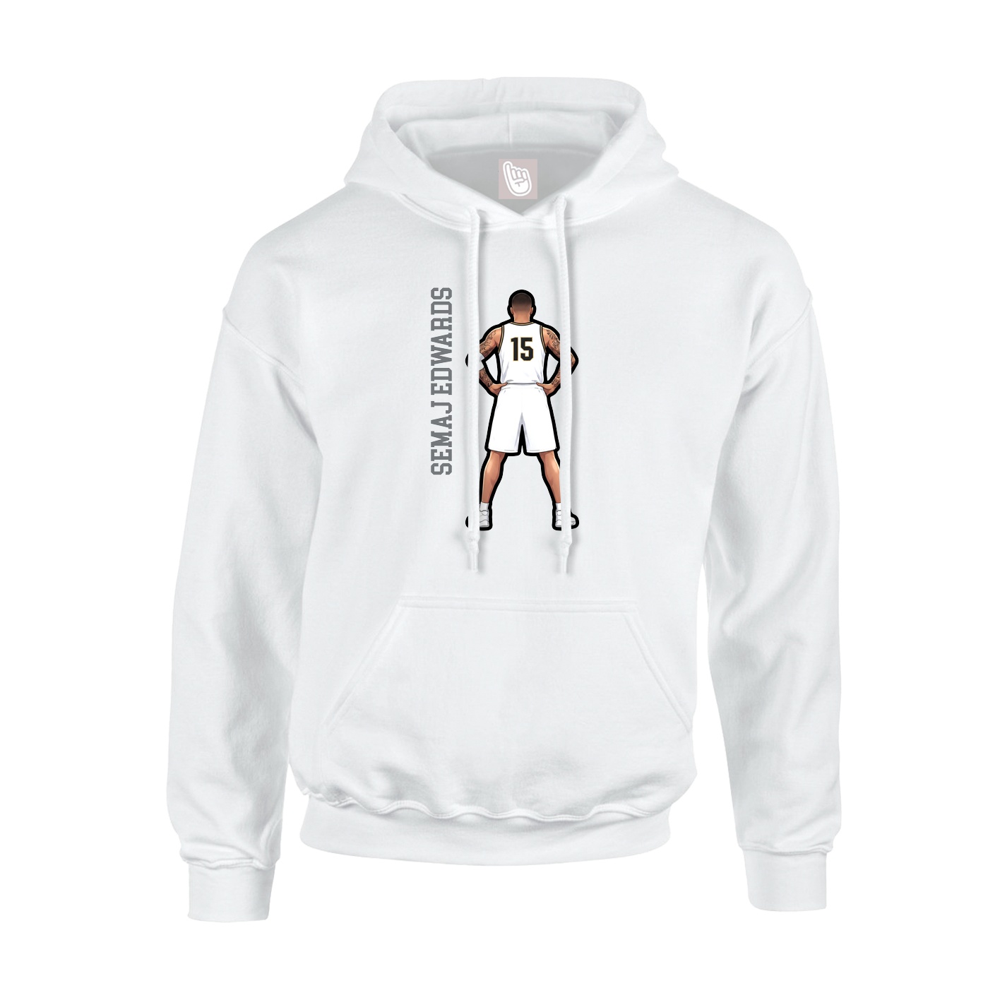 Hoodie — Name Vertical in White