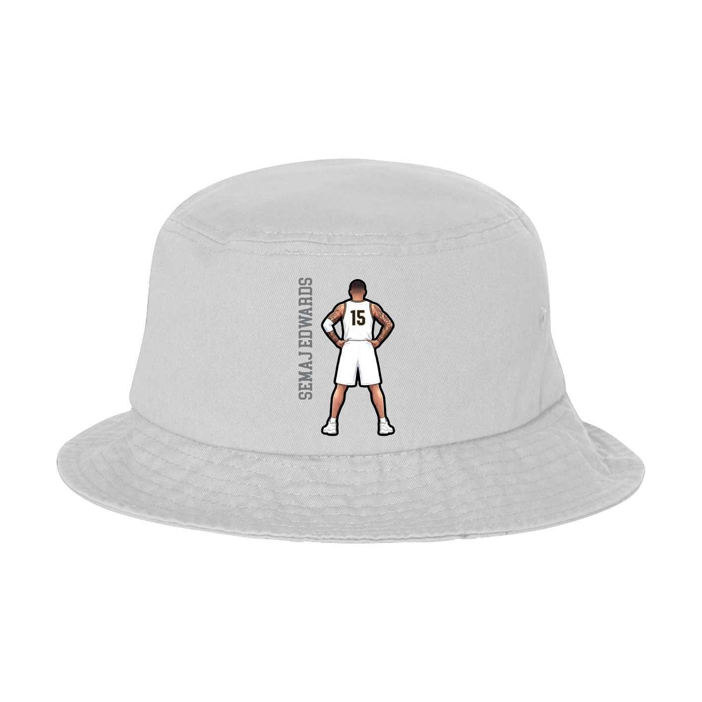 Bucket Cap — Name Vertical in White