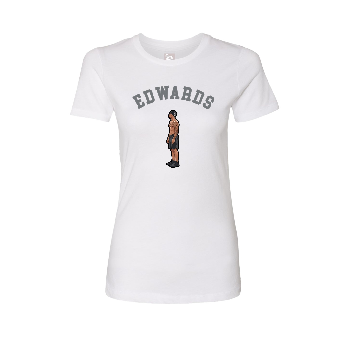Fitted Women's Tee — Shirsey Arch in White