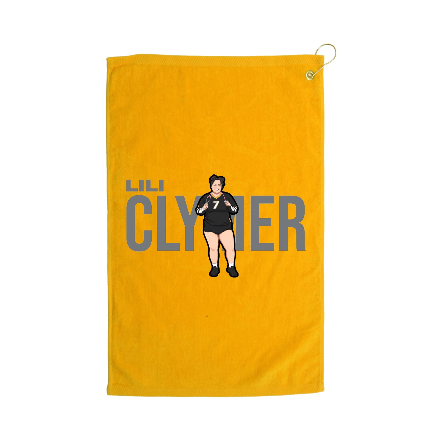 Golf Towel — Player Name in Gold
