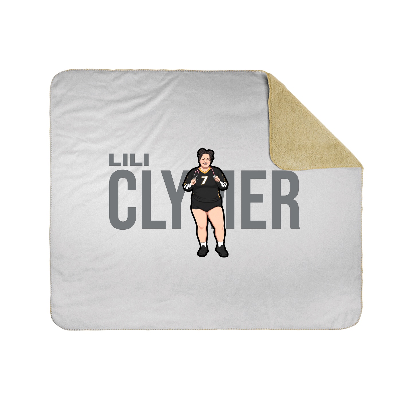 Throw Blanket — Player Name in White