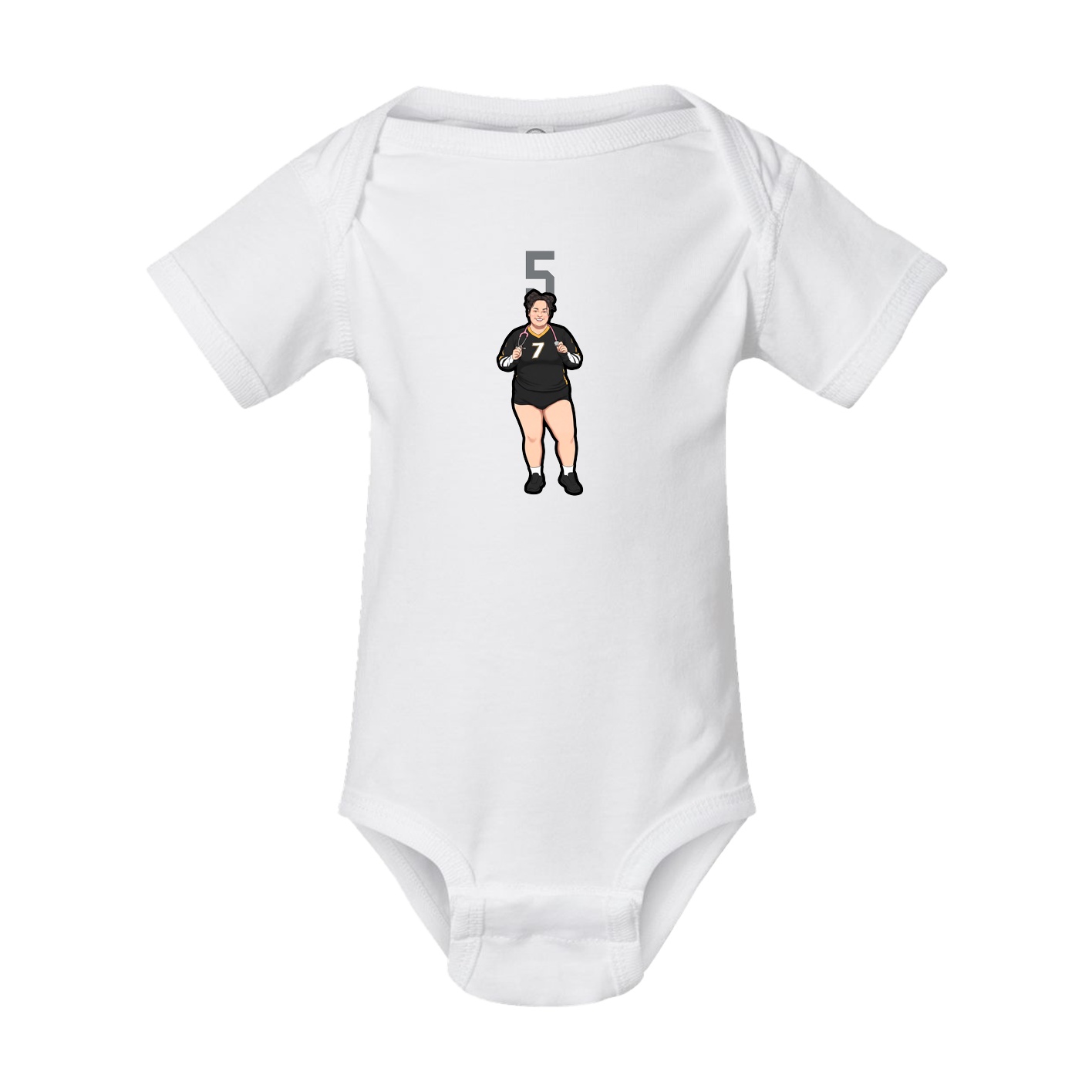 Baby Onesie — Number Top in White