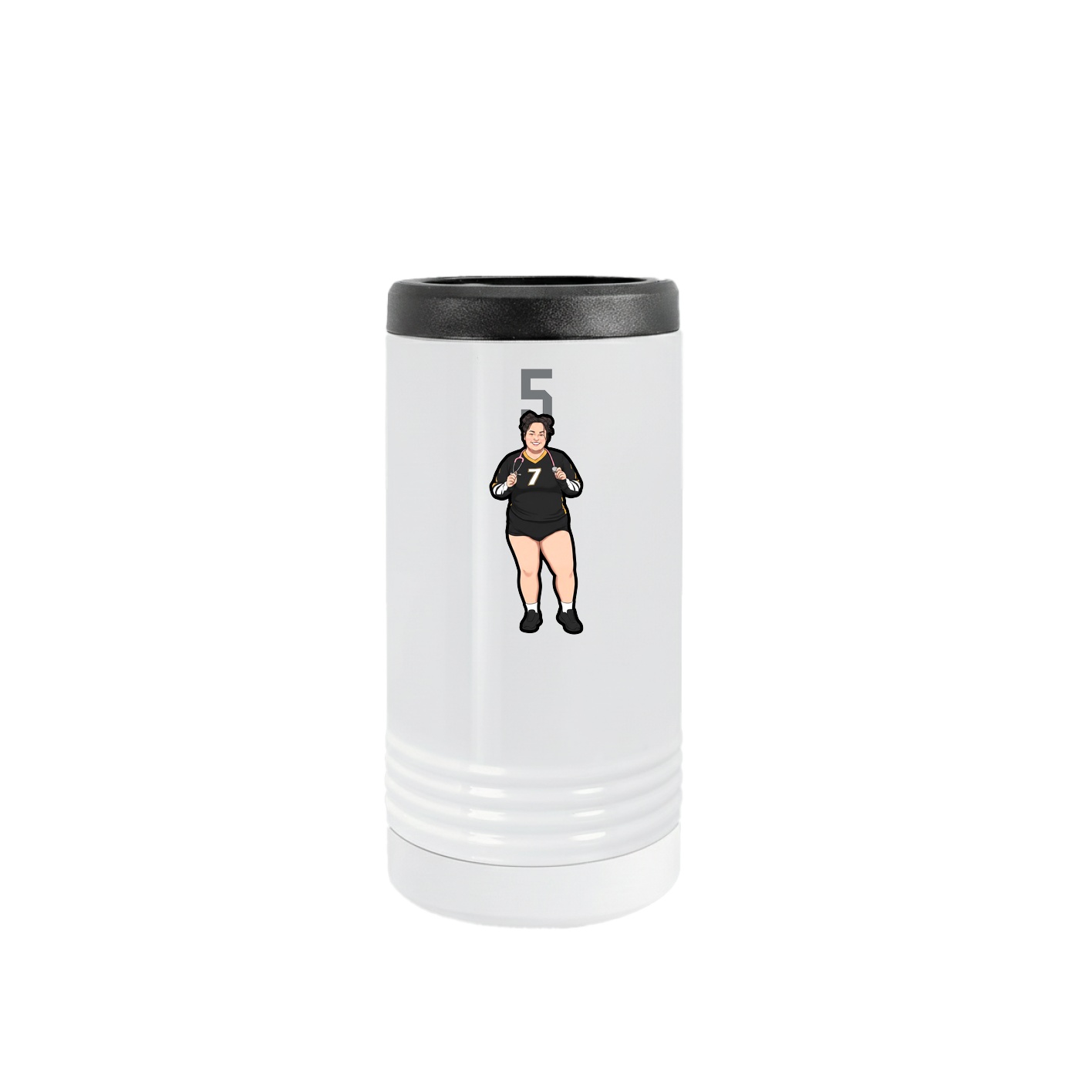 Slim Beverage Holder — Number Top in White