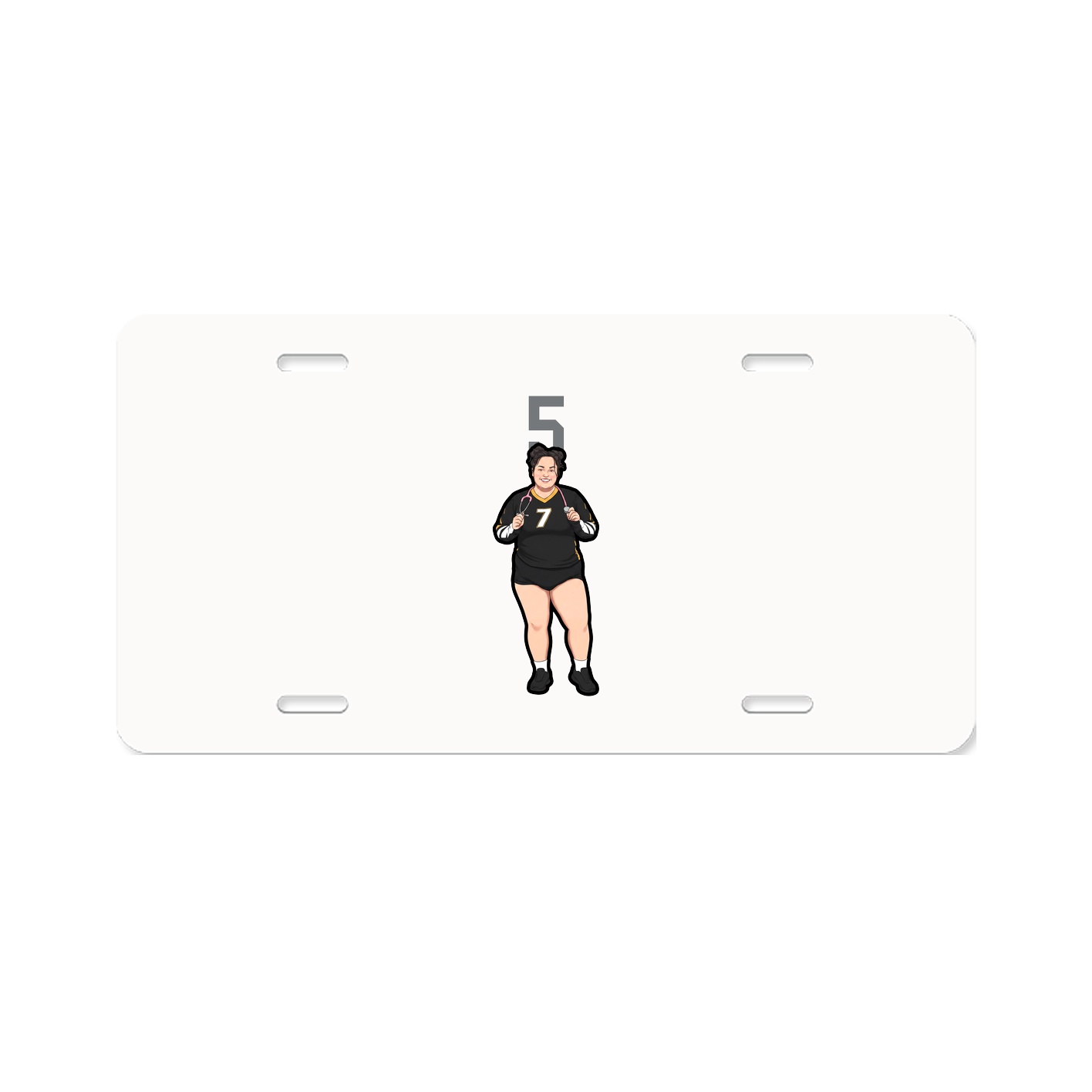 License Plate — Number Top in Classic
