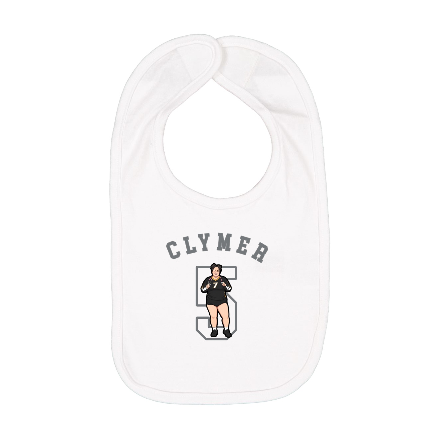Infant Bib — Shirsey Arch in White
