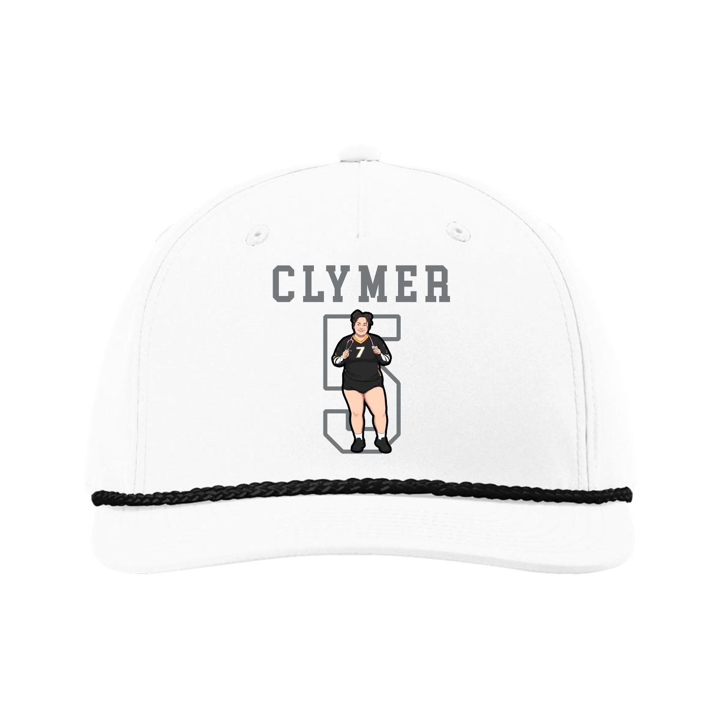Five-Panel Classic Rope Cap — Shirsey in White