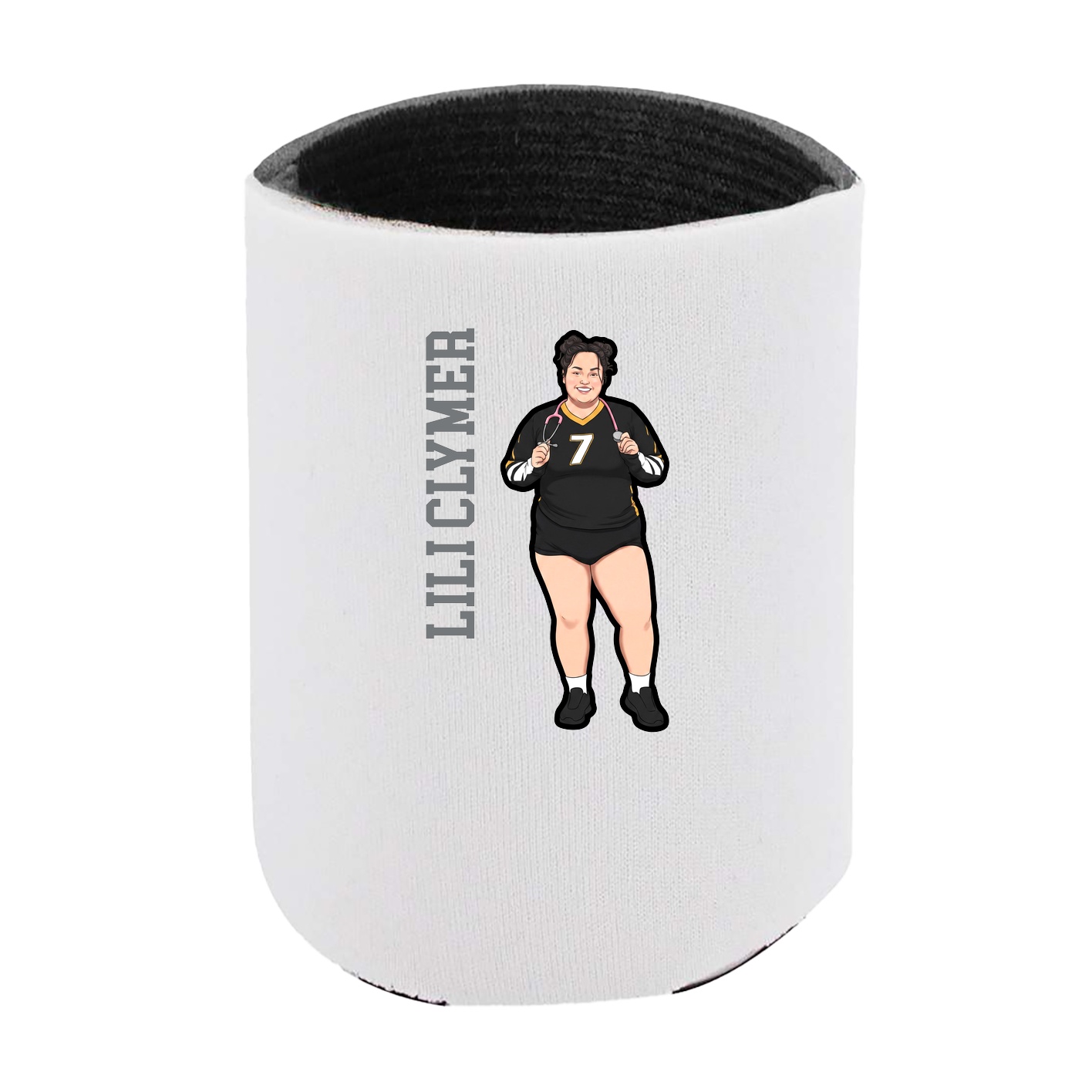 Can Holder — Name Vertical in White