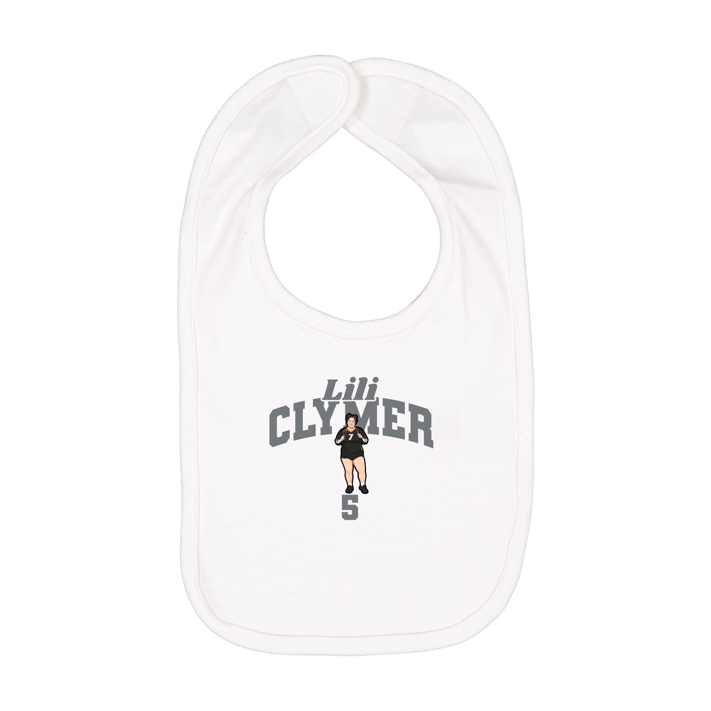 Infant Bib — Signature Arch in White