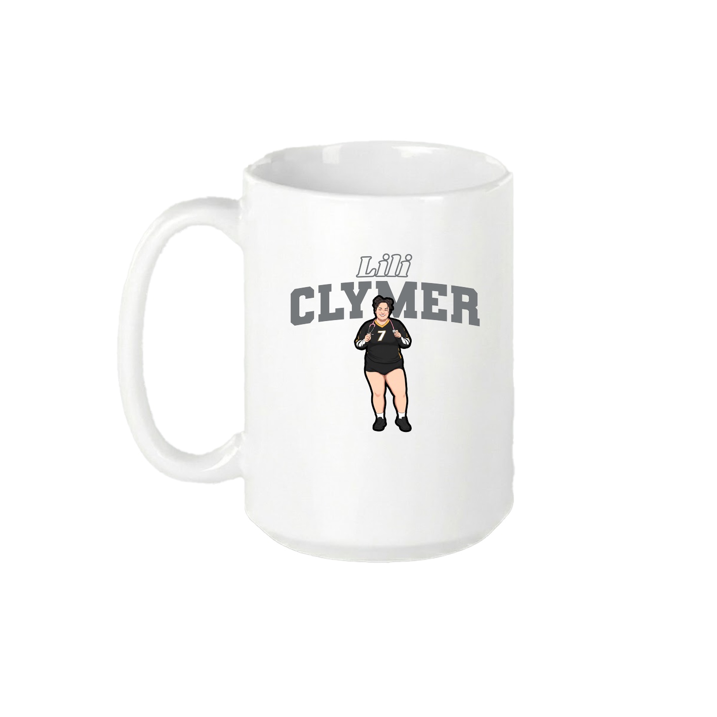 15oz Coffee Mug — Name Arch in White