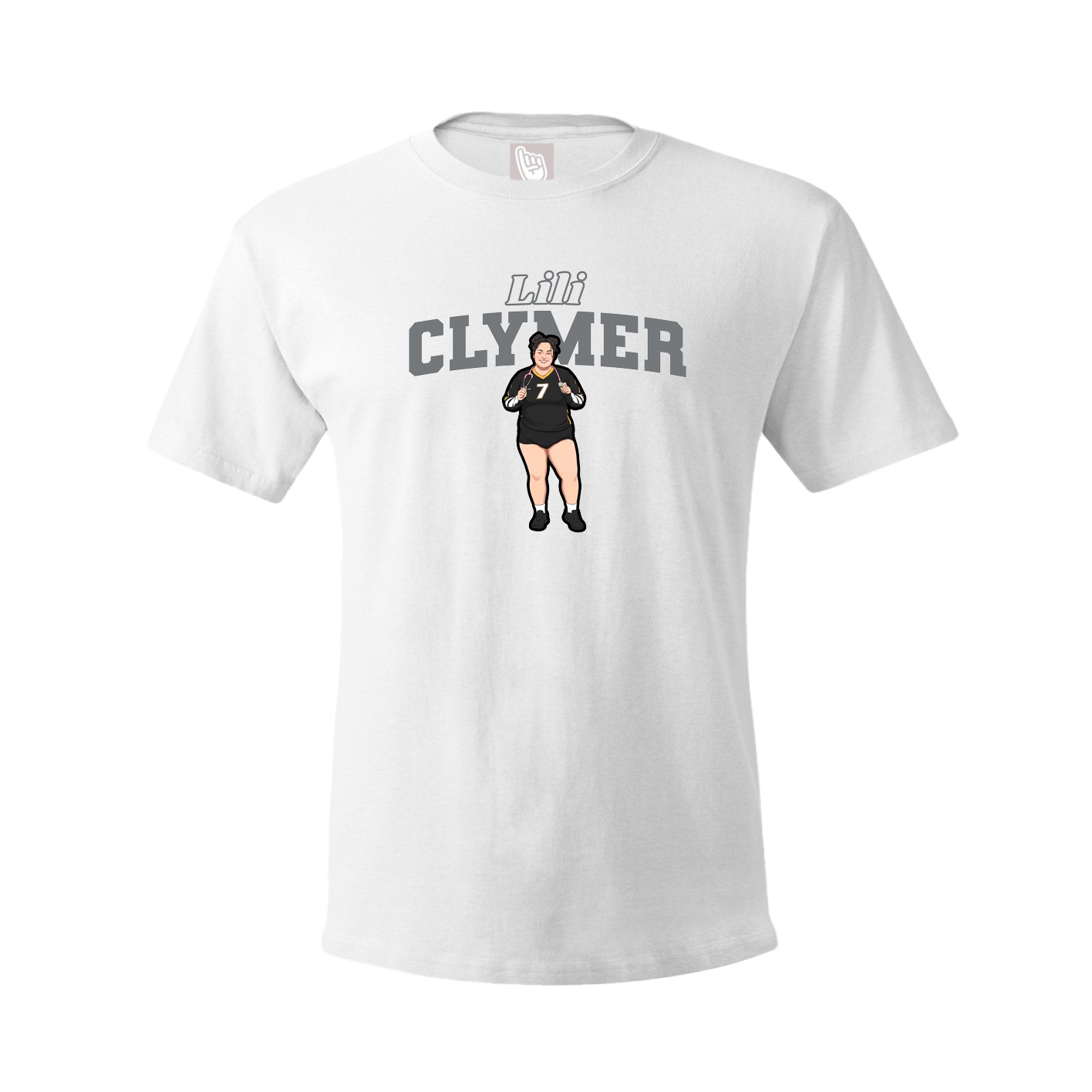 Youth Tee — Name Arch in White