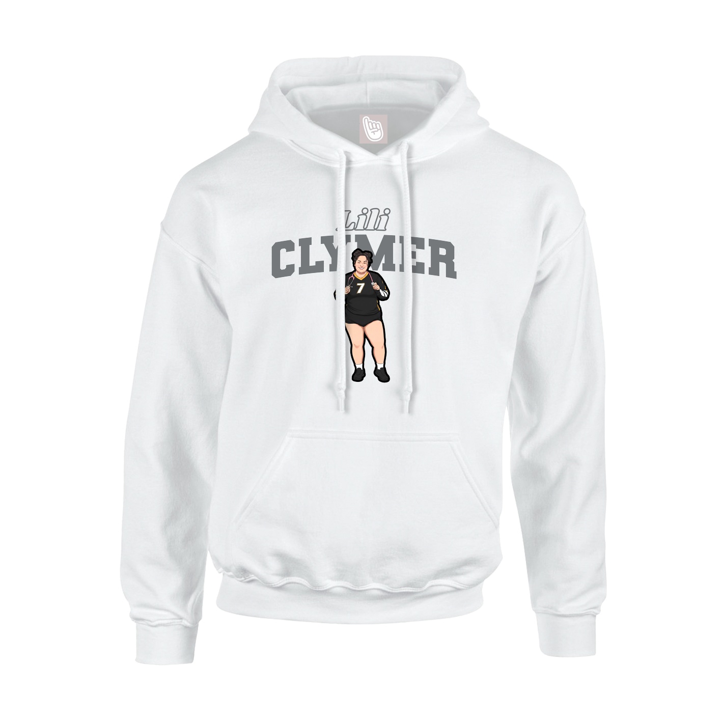 Hoodie — Name Arch in White