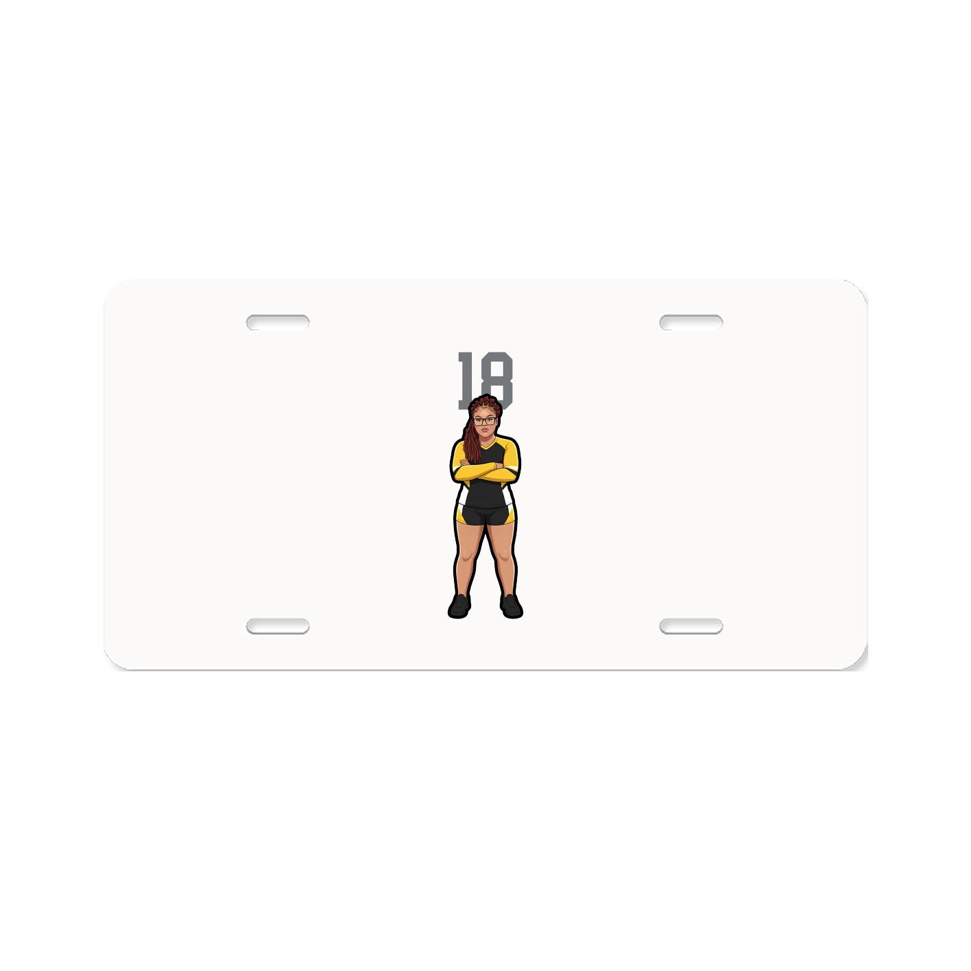 License Plate — Number Top in Classic